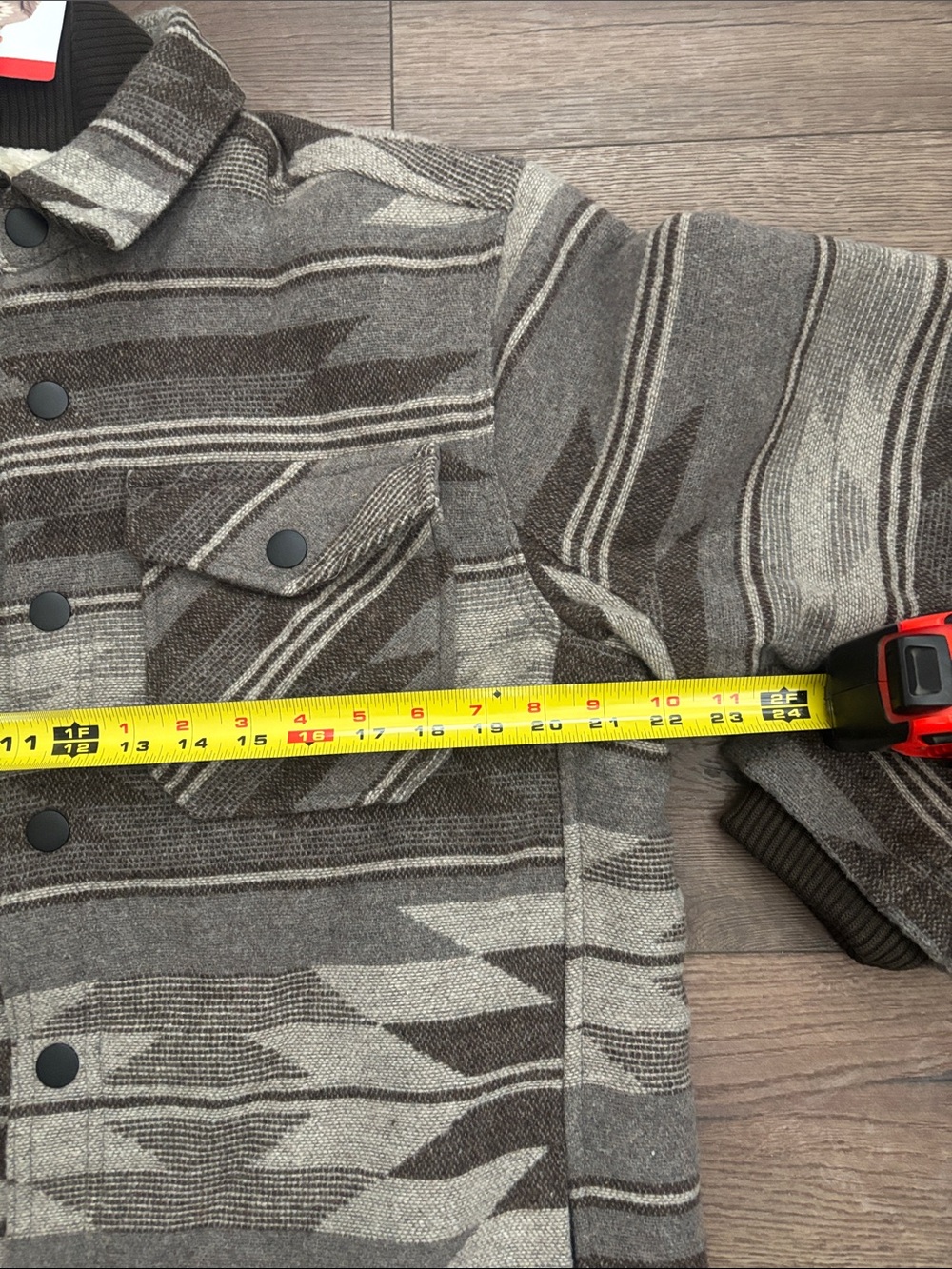Jachs Brown Sherpa Lined Wool Blend Jacket Heavyweight Size M - Picture 5 of 8